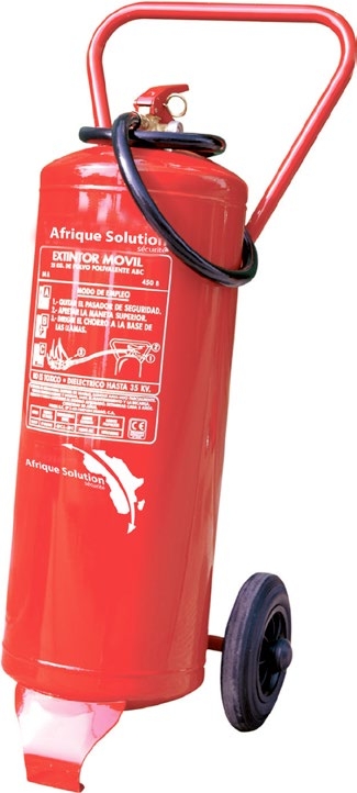 Extincteur mobile poudre ABC sur chariot Afrique Solution